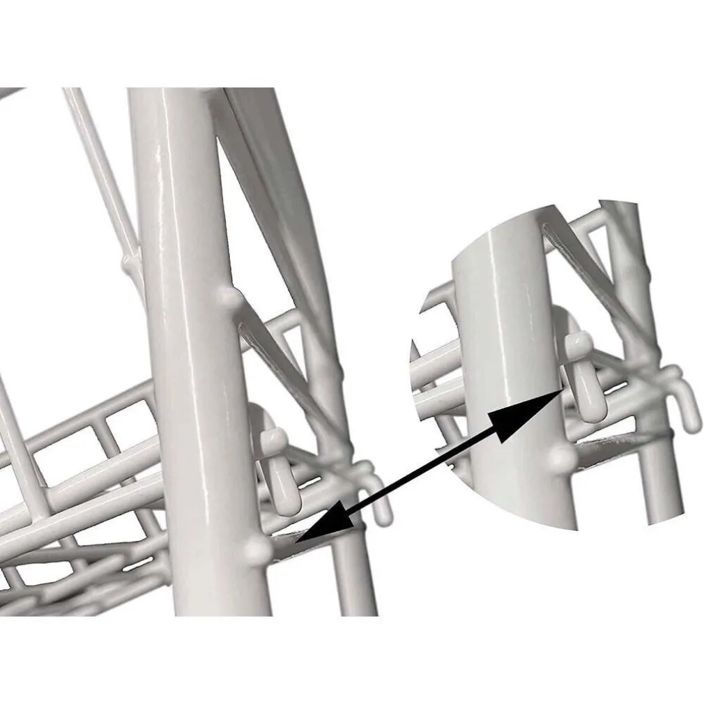 MOBILETTO IN METALLO PORTA OGGETTI 2 RIPIANI BIANCO SCAFFALE BAGNO 32X36CM 52530