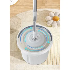 MOCIO CON SECCHIO AUTOPULENTE A SEPARAZIONE ACQUE MANICO ALLUNGABILE PULIZIA PAVIMENTI