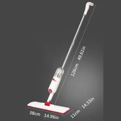 MOCIO SPRAY PER PULIZIA PAVIMENTI CON PANNO MICROFIBRA SERBATOIO 350ML ROTAZIONE 360°