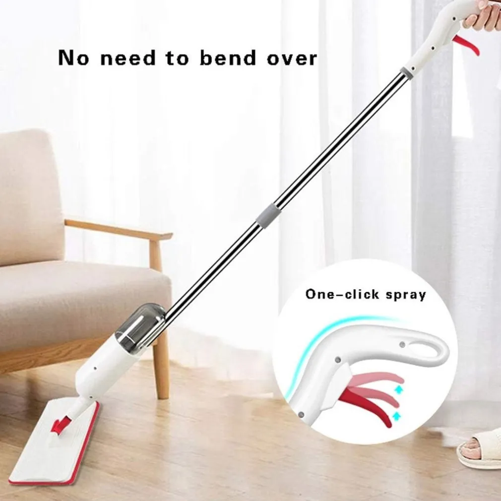 MOCIO SPRAY PER PULIZIA PAVIMENTI CON PANNO MICROFIBRA SERBATOIO 350ML ROTAZIONE 360°