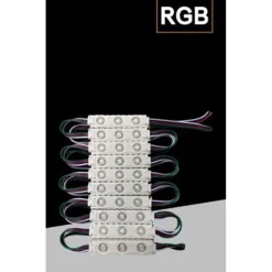 MODULO LED PER INSEGNE 3 LED RGB SMD 5050 DC 12V 5050-7515-RGB STRINGA DA 20 PEZZI