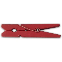 MOLLETTE PINZE  IN LEGNO PER DECORAZIONE MOLLETTINE ROSSE DA 3.5 CM PORTAFOTO
