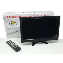 MONITOR HDMI VGA SCHERMO LCD TFT 13.3 POLLICI 1080P ALTOPARLANTE BNC USB RCA
