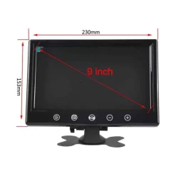 MONITOR PER VIDEOSORVEGLIANZA TELECAMERA AUTO LCD 9 POLLICI 12V MAXTECH LCD-9