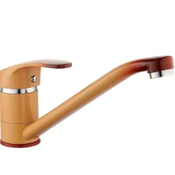 MONOCOMANDO MISCELATORE RUBINETTO LAVELLO CUCINA TERRA DI FRANCIA CANNA BASSA