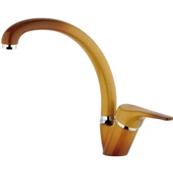 MONOCOMANDO MISCELATORE RUBINETTO LAVELLO CUCINA TERRA DI FRANCIA CANNA ALTA