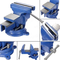 MORSA DA BANCO GIREVOLE 100 mm INCUDINE PROFESSIONALE IN GHISA E ACCIAIO