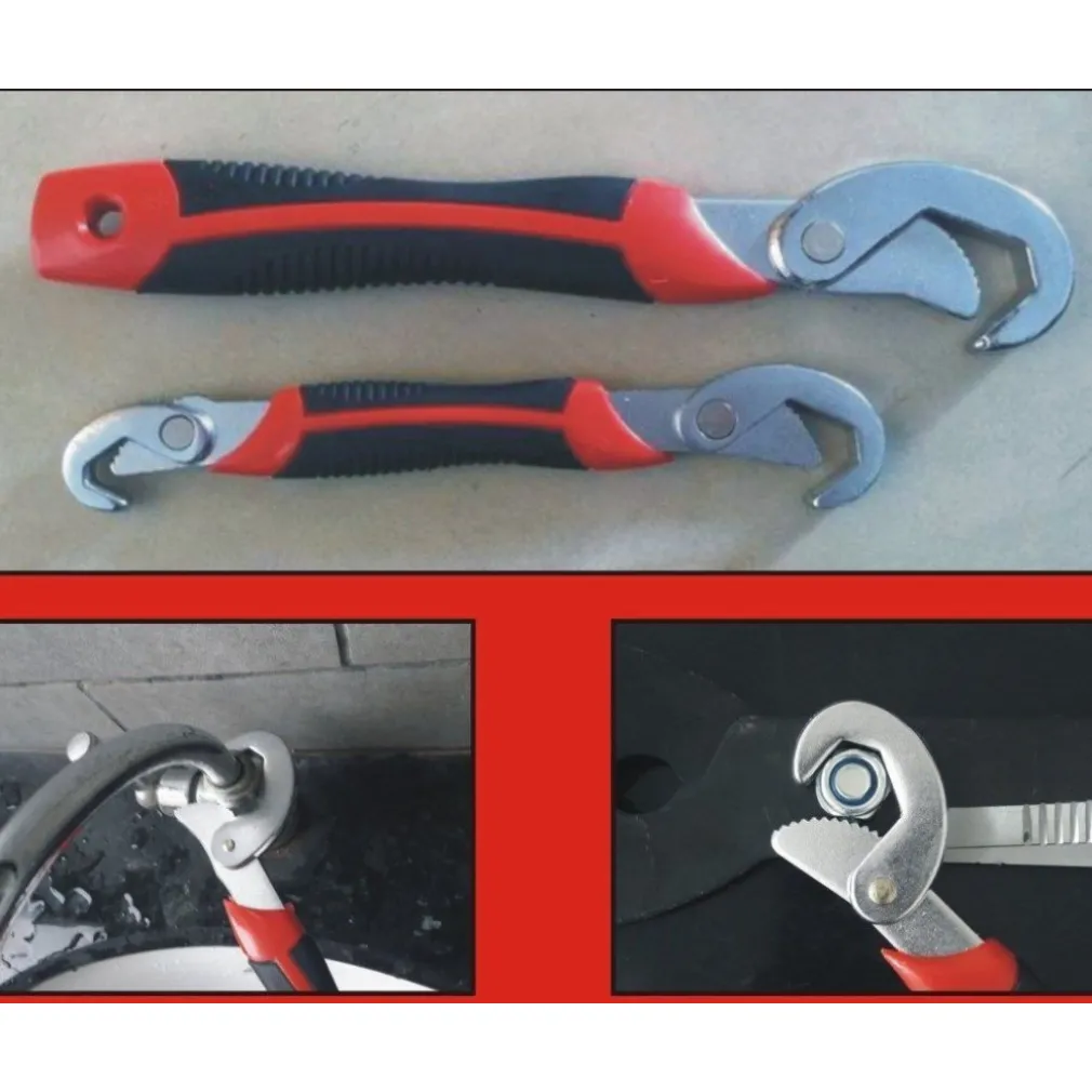 MULTI CHIAVE CHROME DADI BULLONI 3 IN 1 UNIVERSALE AUTOBLOCCO SNAP N GRIP 2 PZ