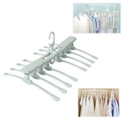 MULTI GRUCCE 8 IN 1 SALVA SPAZIO APPENDIABITI GRUCCIA ORGANIZZA ARMADIO CASA 360