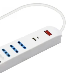MULTIPRESA 7 IN 1 USB A + C + 3 PRESE PER BIPASSO + 2 SCHUKO/EU CAVO 1,5MT 80080