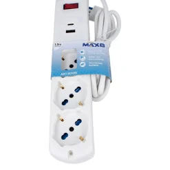 MULTIPRESA 5 IN 1 USB A + C + 3 PRESE PER SCHUKO / BIPASSO / EU CAVO 1.5MT 80081