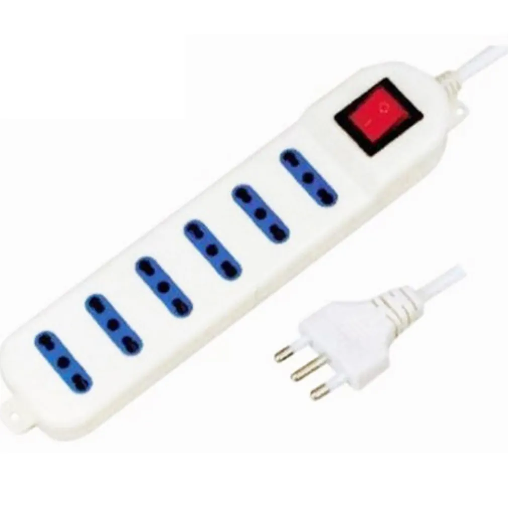 MULTIPRESA CIABATTA CORRENTE ELETTRICA 6 POSTI 10/16A BIPASSO CON INTERRUTTORE