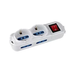 Multipresa elettrica ciabatta 6 posti con interruttore cavo 1,5MT con spina 16A