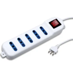 MULTIPRESA SCARPETTA CIABATTA ELETTRICA 5 POSTI 10/16A BIPASSO CON INTERRUTTORE