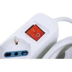 MULTIPRESA SHUKO BIPASSO 10 E 16 AMP 5 POSTI CIABATTA ELETTRICA CON INTERRUTTORE