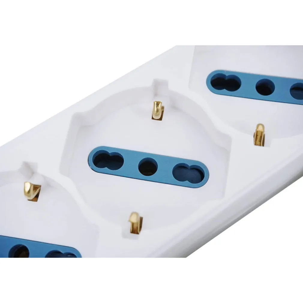 MULTIPRESA SHUKO BIPASSO 10 E 16 AMP 4 POSTI CIABATTA ELETTRICA CON INTERRUTTORE