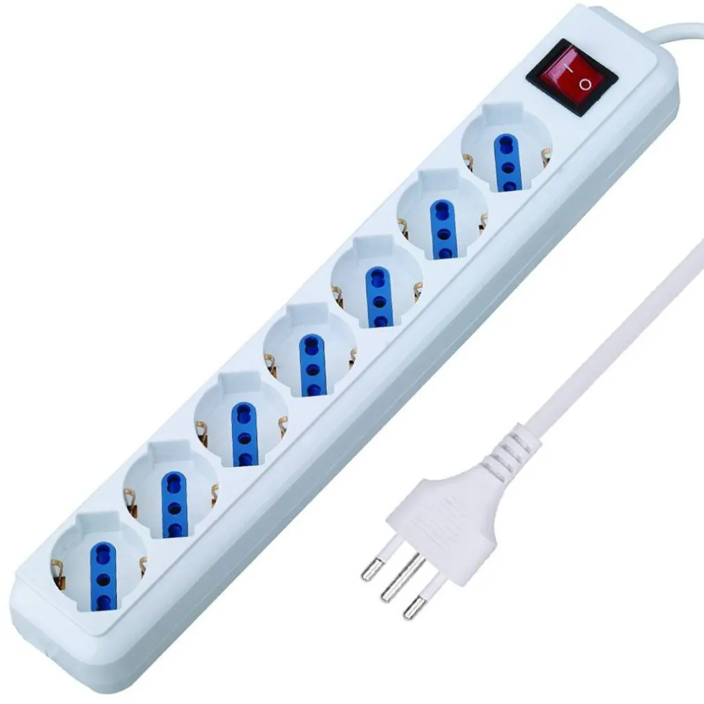 MULTIPRESA SHUKO BIPASSO 10 E 16 AMP 6 POSTI CIABATTA ELETTRICA CON INTERRUTTORE