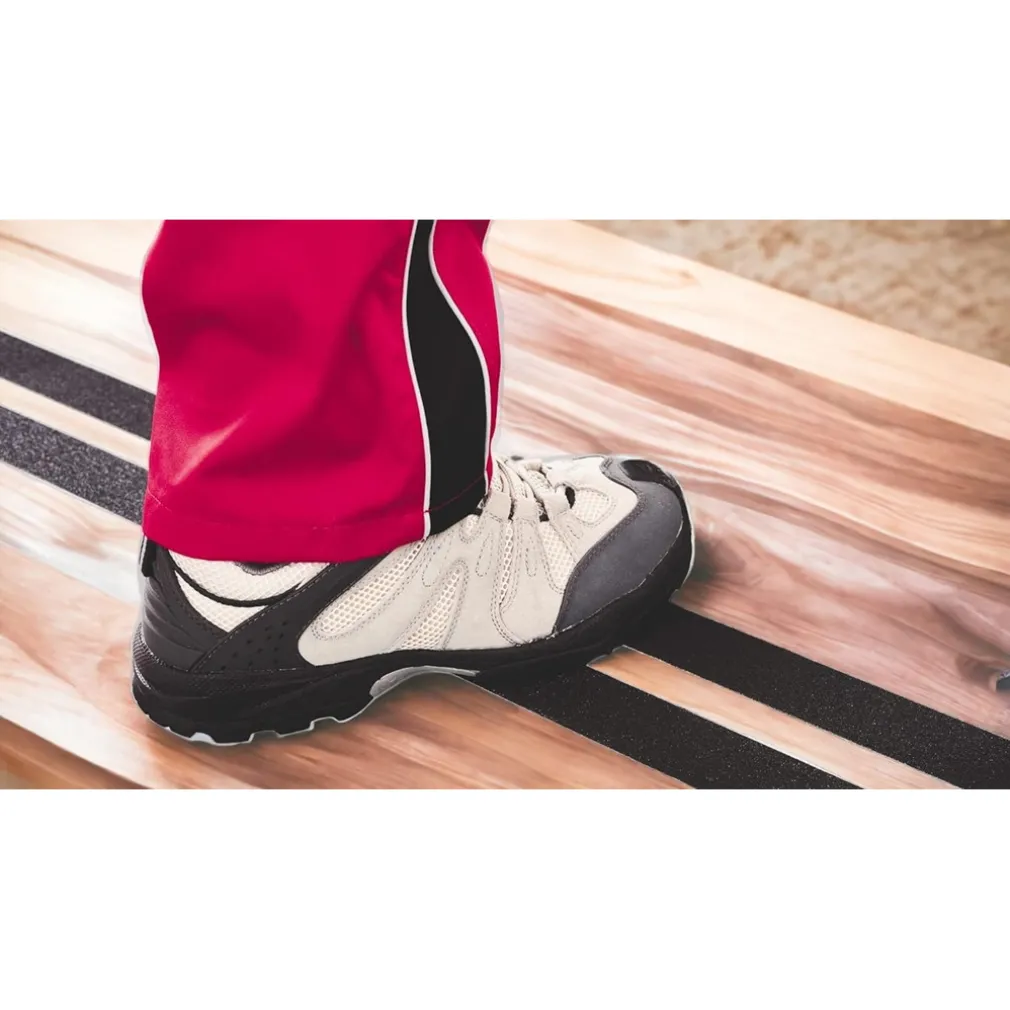 NASTRO ADESIVO NERO PER INTERNO/ESTERNO ANTICADUTA ANTISCIVOLO SENZA RESIDUI 25MMX5MT