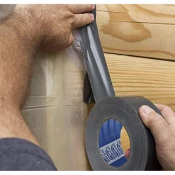 NASTRO AMERICANO NERO TELATO RESISTENTE 50MM X 25MT EXTRAFORTE IMPERMEABILE SIGILLA RIPARA IMBALLA