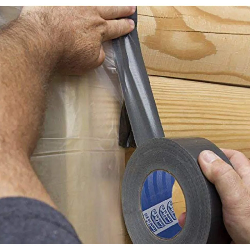 NASTRO AMERICANO NERO TELATO RESISTENTE 50MM X 25MT EXTRAFORTE IMPERMEABILE SIGILLA RIPARA IMBALLA