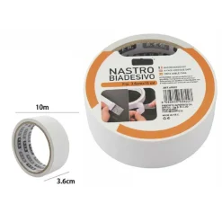 NASTRO BIADESIVO NASTRI ROTOLO SUPER RESISTENTE 3.6 CM X 10 METRI 69822