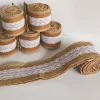 NASTRO IN PIZZO JUTA PER DECORAZIONI BOMBONIERA WEDDING TULLE RIBBON SHABBY