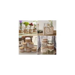 NASTRO IN PIZZO JUTA PER DECORAZIONI BOMBONIERA WEDDING TULLE RIBBON SHABBY