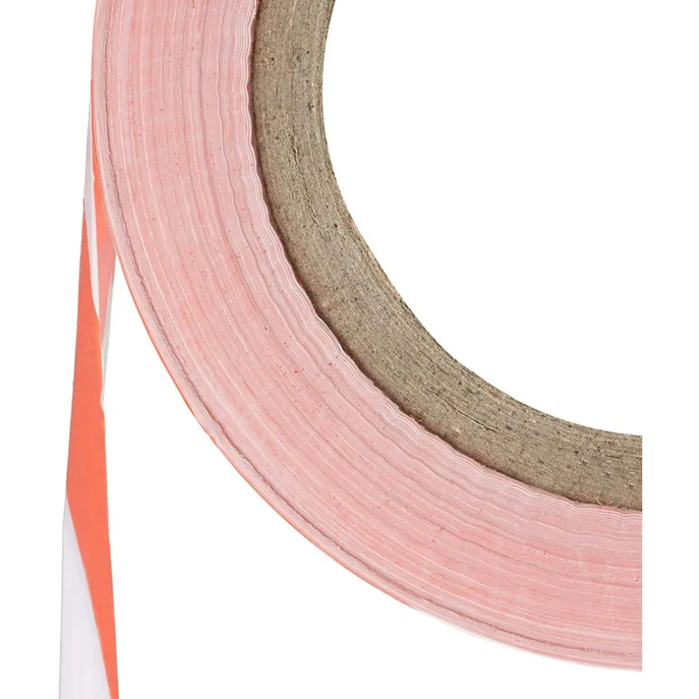 NASTRO SEGNALETICO ANTISTRAPPO SICUREZZA CANTIERE PERICOLO BIANCO ROSSO 50MMX18M