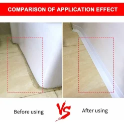 NASTRO SIGILLANTE PIEGHEVOLE IMPERMEABILE ANTIMUFFA PER BAGNO CUCINA 3.4 MT BIANCO