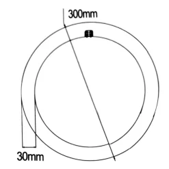NEON CIRCOLARE DISCO LAMPADA CIRCOLINA LAMPADINA 32W G10Q 30CM 300MM LUCE FREDDA