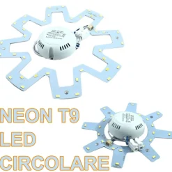NEON T9 LED CIRCOLARE 5W 9W 12W 15W 220V ROTONDO PER CAMBIO G10Q - 2GX13 +DRIVER