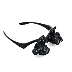 OCCHIALI LENTE INGRANDIMENTO 25 X DI PRECISIONE OCULARI 4 LENTI LUCI LED 9892G