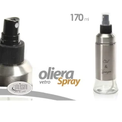OLIERA BOTTIGLIA CON EROGATORE SPRAY OLIO CONDIMENTO VETRO 170ML SATINATO 813108
