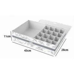 ORGANIZER ARMADIO 16 + 1 SCOMPARTI SCATOLA SALVASPAZIO 43X28X11CM FANTASIA 87325