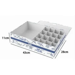 ORGANIZER ARMADIO 16 + 1 SCOMPARTI SCATOLA SALVASPAZIO 43X28X11CM FANTASIA 87325