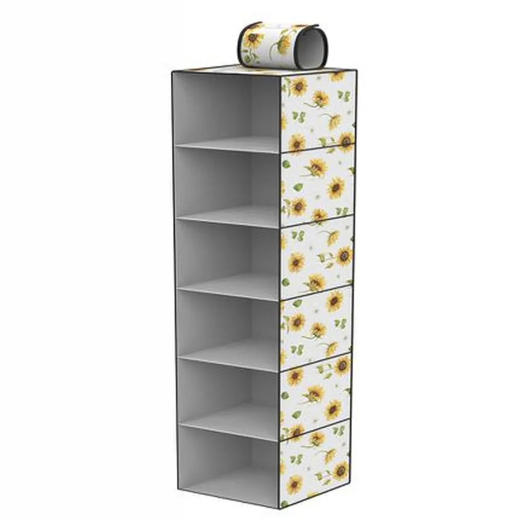 ORGANIZER ARMADIO 6 RIPIANI STRATI PENSILE PORTA OGGETTI SCAFFALE 30x30x60 CM