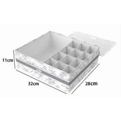 ORGANIZER ARMADIO 12+1 SCOMPARTI SCATOLA SALVASPAZIO 32X28X11 CM FANTASIA 87324