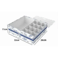 ORGANIZER ARMADIO 12+1 SCOMPARTI SCATOLA SALVASPAZIO 32X28X11 CM FANTASIA 87324