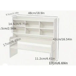 ORGANIZER DA SCRIVANIA MULTIUSO IN LEGNO PER CAMERETTA BAMBINI SCAFFALE MULTIFUNZIONALE