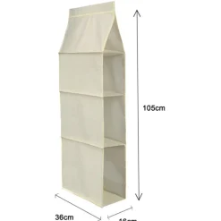 ORGANIZER GRUCCIA PER ARMADIO CON 3 RIPIANI SCOMPARTI TESSUTO SALVASPAZIO 69723