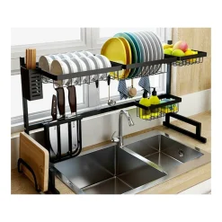 ORGANIZER ORGANIZZATORE CUCINA SCOLAPIATTI SCAFFALE APPOGGIO RIPIANI 920 MM