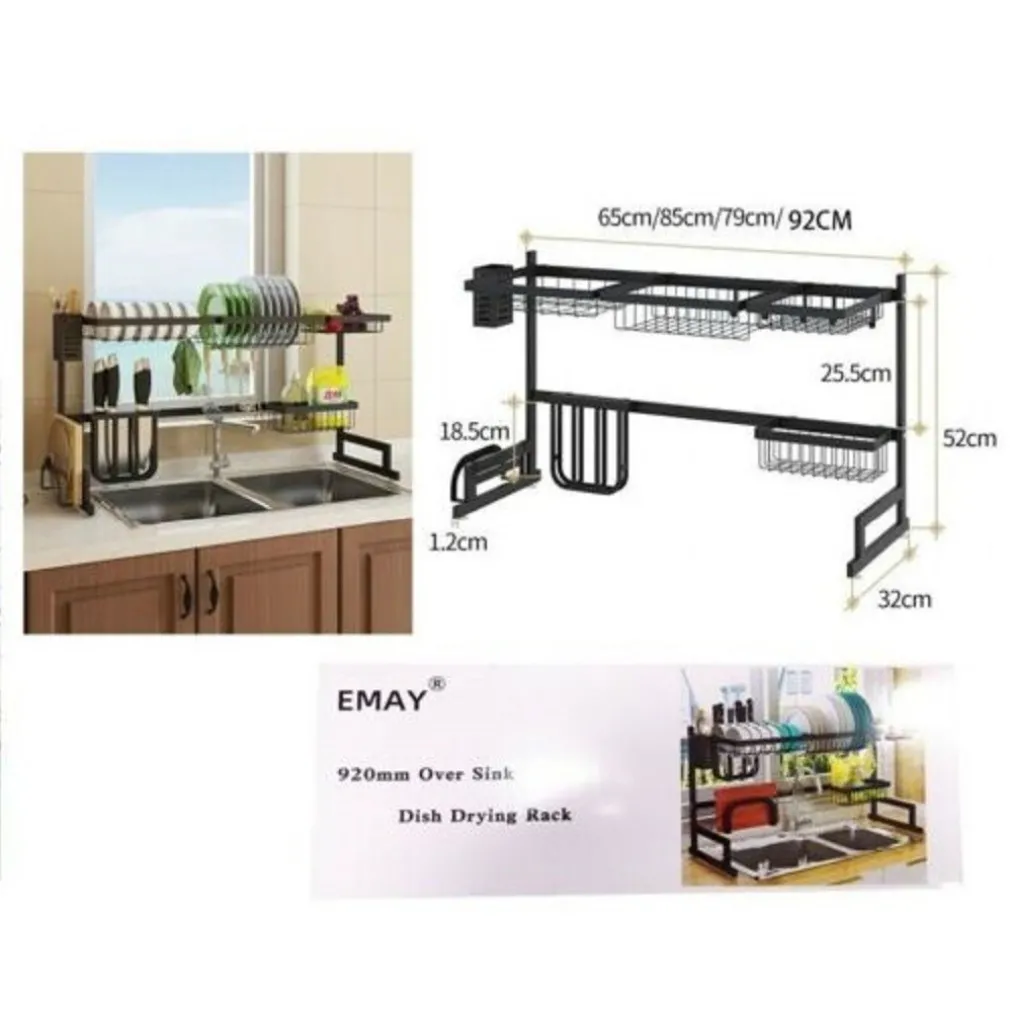 ORGANIZER ORGANIZZATORE CUCINA SCOLAPIATTI SCAFFALE APPOGGIO RIPIANI 920 MM