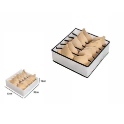 ORGANIZER ORGANIZZATORE PER CASSETTI ARMADIO MOBILE 32X32X12CM 6 SCOMPARTI 69590