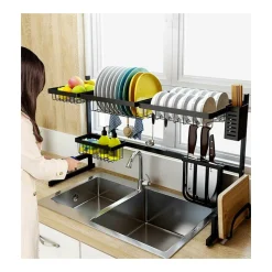 ORGANIZER ORGANIZZATORE PER CUCINA SCOLAPIATTI SCAFFALE DA APPOGGIO RIPIANI 62CM