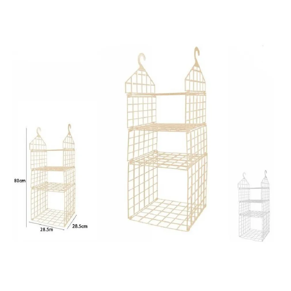 ORGANIZER PER ARMADI 4 RIPIANI CON GANCI GRUCCE SALVASPAZIO 80 X 29 X 29CM 70945