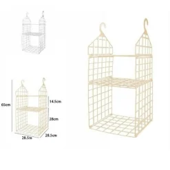 ORGANIZER PER ARMADIO 3 RIPIANI CON GANCI GRUCCE SALVASPAZIO 65X28.5X28.5CM 70944