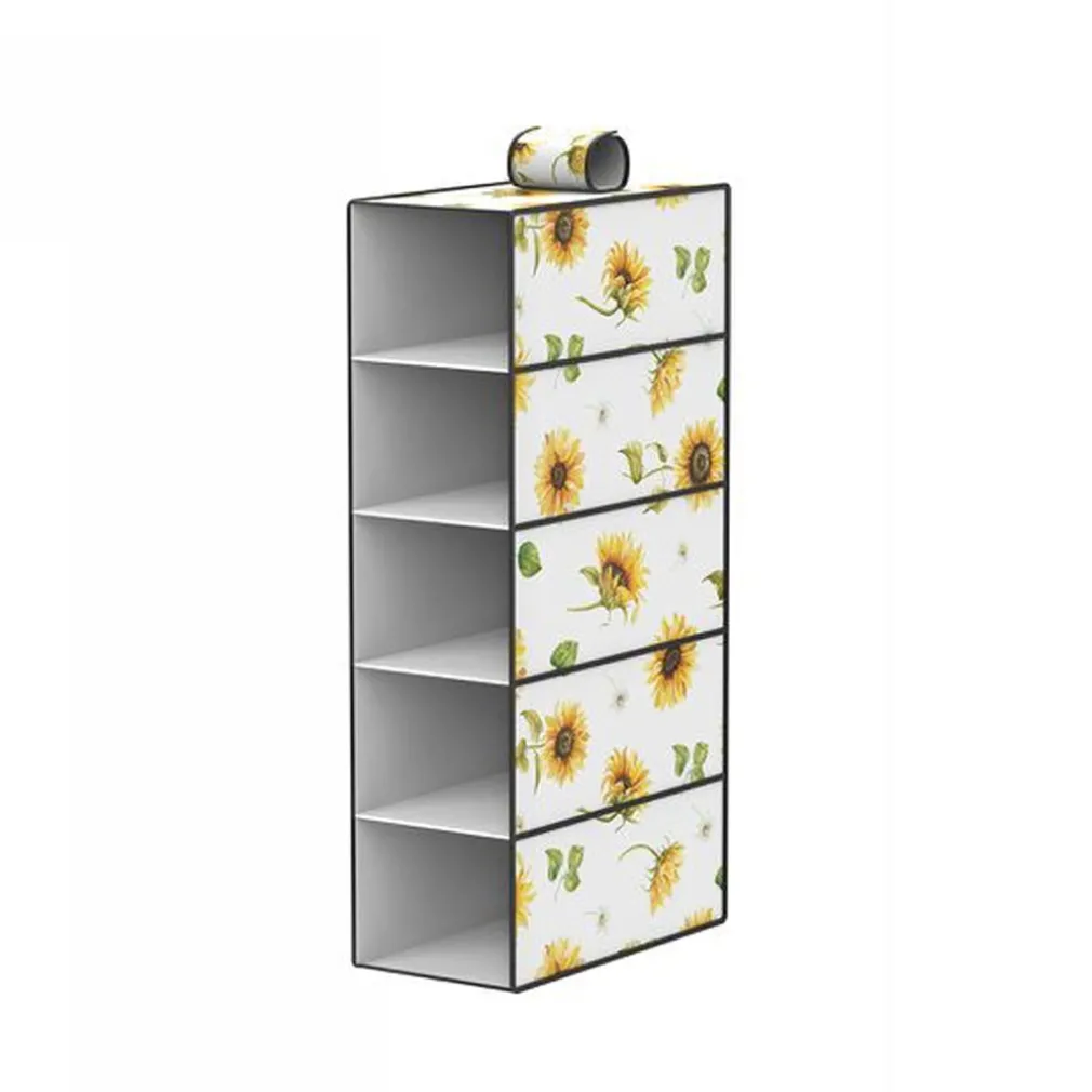 ORGANIZER PER ARMADIO 5 RIPIANI STRATI SCAFFALE PENSILE PORTA OGGETTI 15x30x70 CM