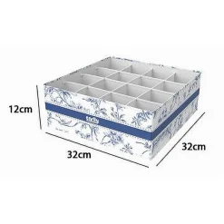 ORGANIZER PER ARMADIO 16 SCOMPARTI SCATOLA SALVASPAZIO 32X32X12CM FANTASIA 87332