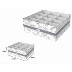 ORGANIZER PER ARMADIO 12 SCOMPARTI SCATOLA SALVASPAZIO 32X32X12CM FANTASIA 87331