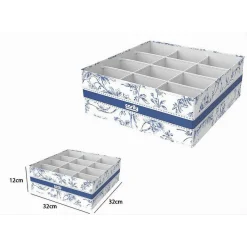 ORGANIZER PER ARMADIO 12 SCOMPARTI SCATOLA SALVASPAZIO 32X32X12CM FANTASIA 87331